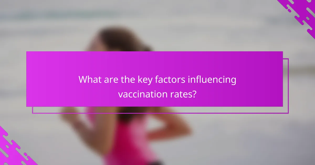What are the key factors influencing vaccination rates?